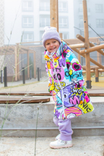 Пальто демисезонное мембрана для девочки 4-8 лет Милашка Сьюзи