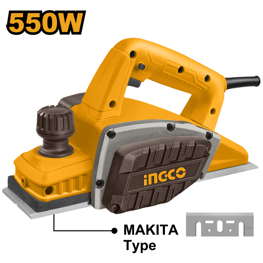 Рубанок электрический INGCO PL5508 INDUSTRIAL 550 Вт Рубанок электрический INGCO PL5508 INDUSTRIAL 550 Вт