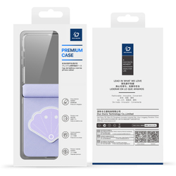 Чехол фиолетового цвета с рисунком для Samsung Galaxy Z Flip 8, серия Luvy Series Case (со съемным ремешком) от Dux Ducis