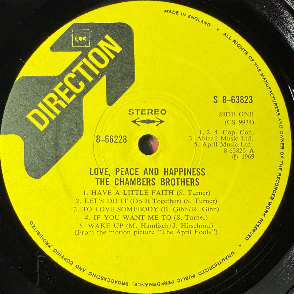 The Chambers Brothers ‎– Love,Peace And Happiness / Live At Bill Graham's Fillmore East 2LP (Англия 1970г.)