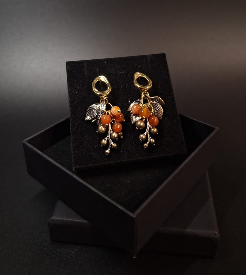 Серьги из сердолика