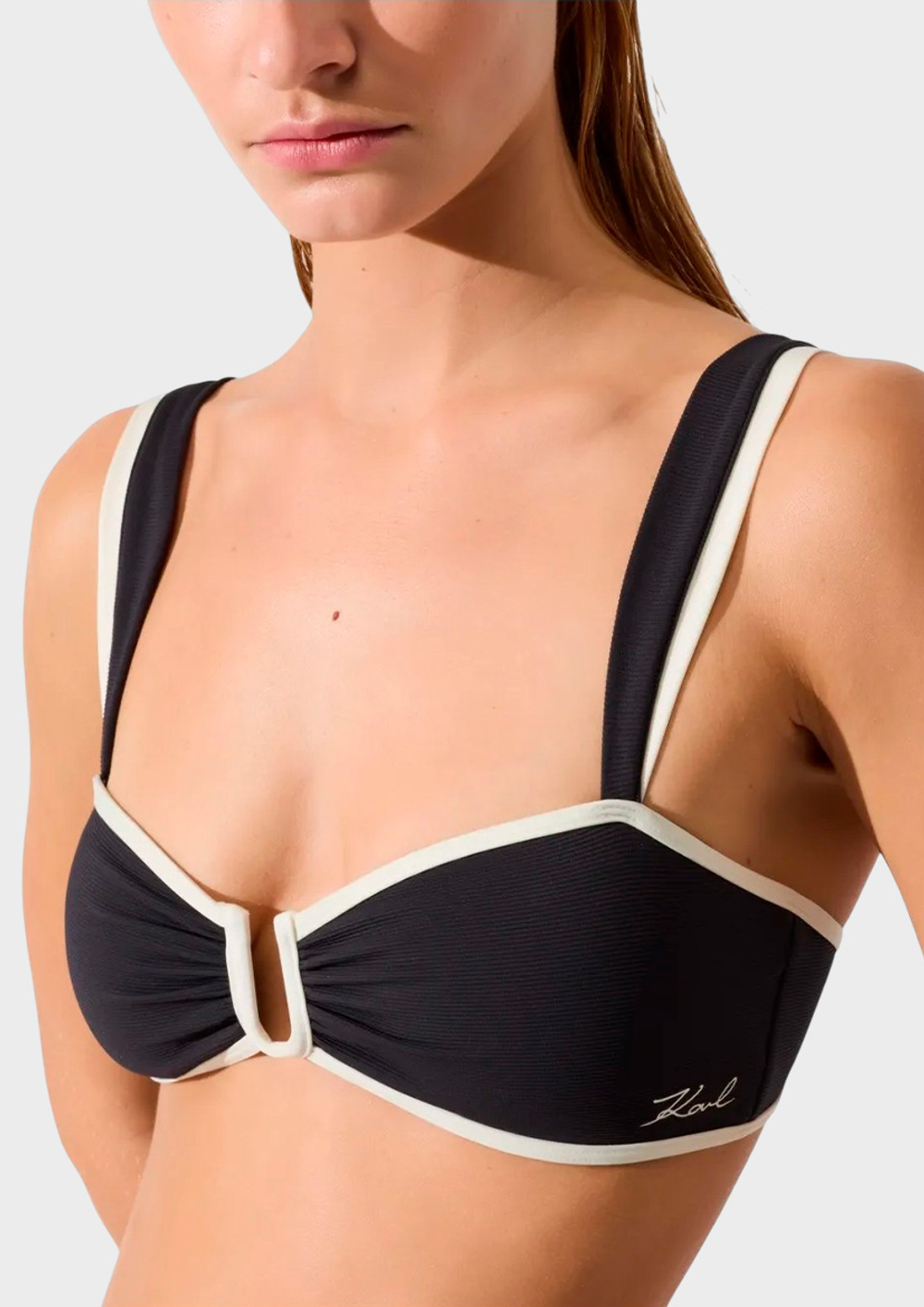 Бюстгальтер купальный KARL LAGERFELD Signature Bandeau Bikini Top