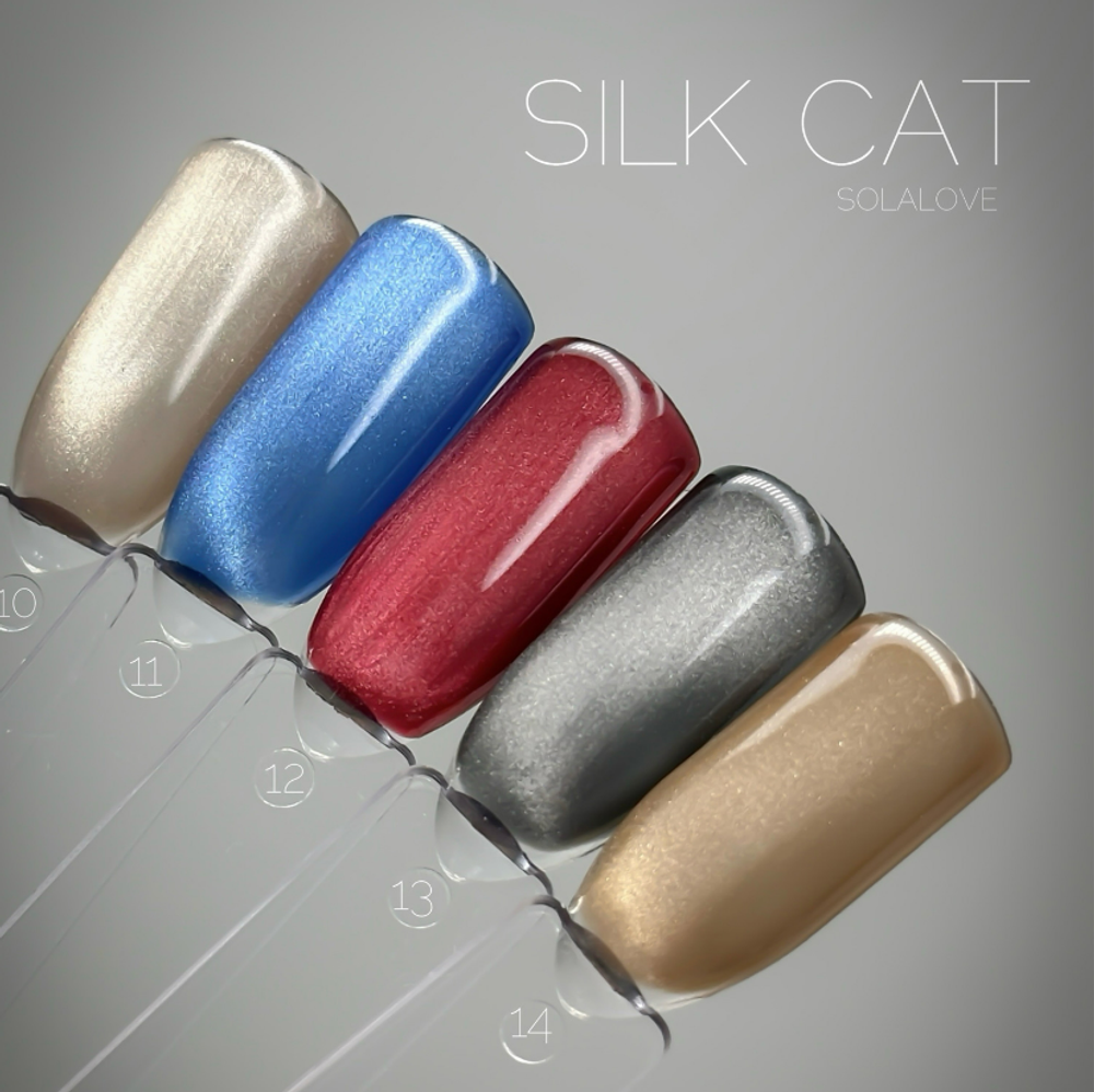 SoLa Гель-лак Silk Cat 10-14 Кошачий глаз, 10мл