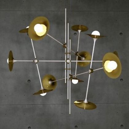 Bullarum ST-12 Chandelier with Discs By Krisztian Mecs for Intueri Light