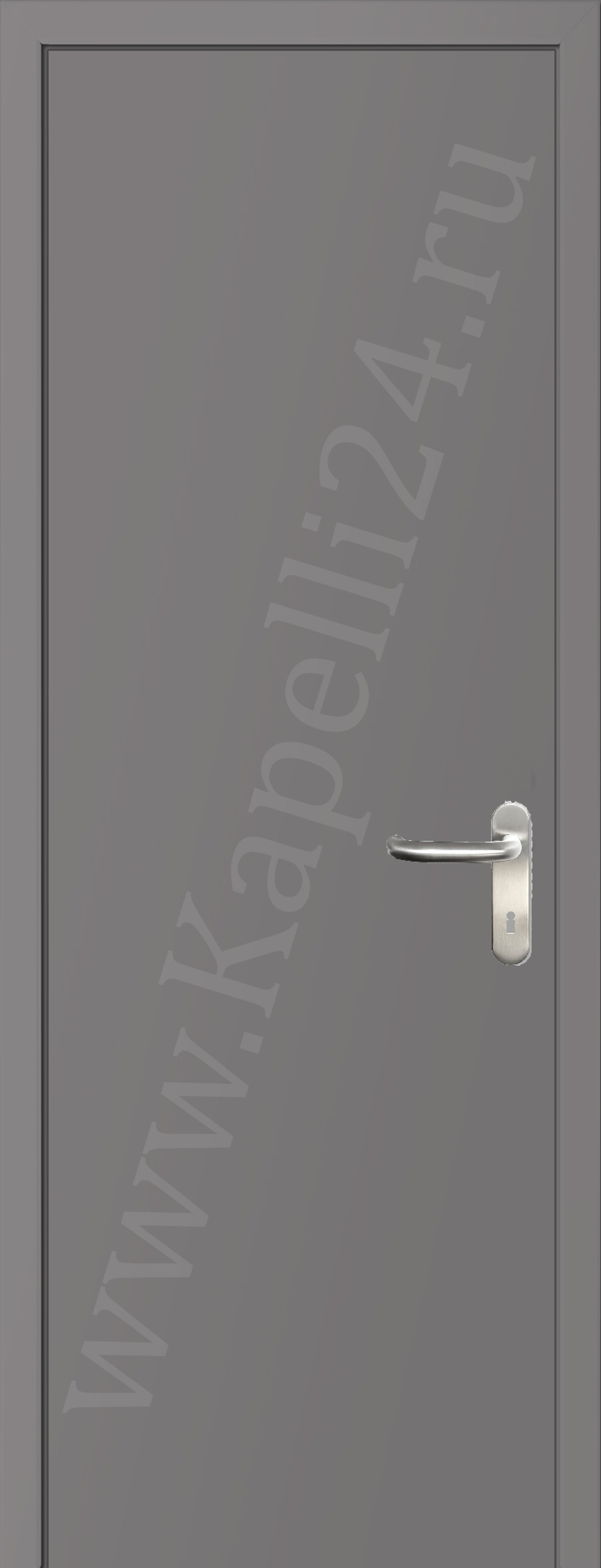 Дверь влагостойкая пластиковая KAPELLI multicolor ДГ RAL 7036 Платиново-серый + коробка