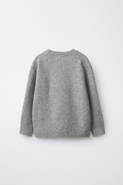 ZARA ОДНОТОННЫЙ СВИТЕР, СЕРЫЙ