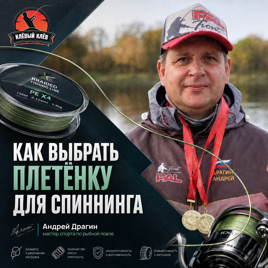 Как выбрать плетёный шнур для спиннинга: PE, диаметр и число жил