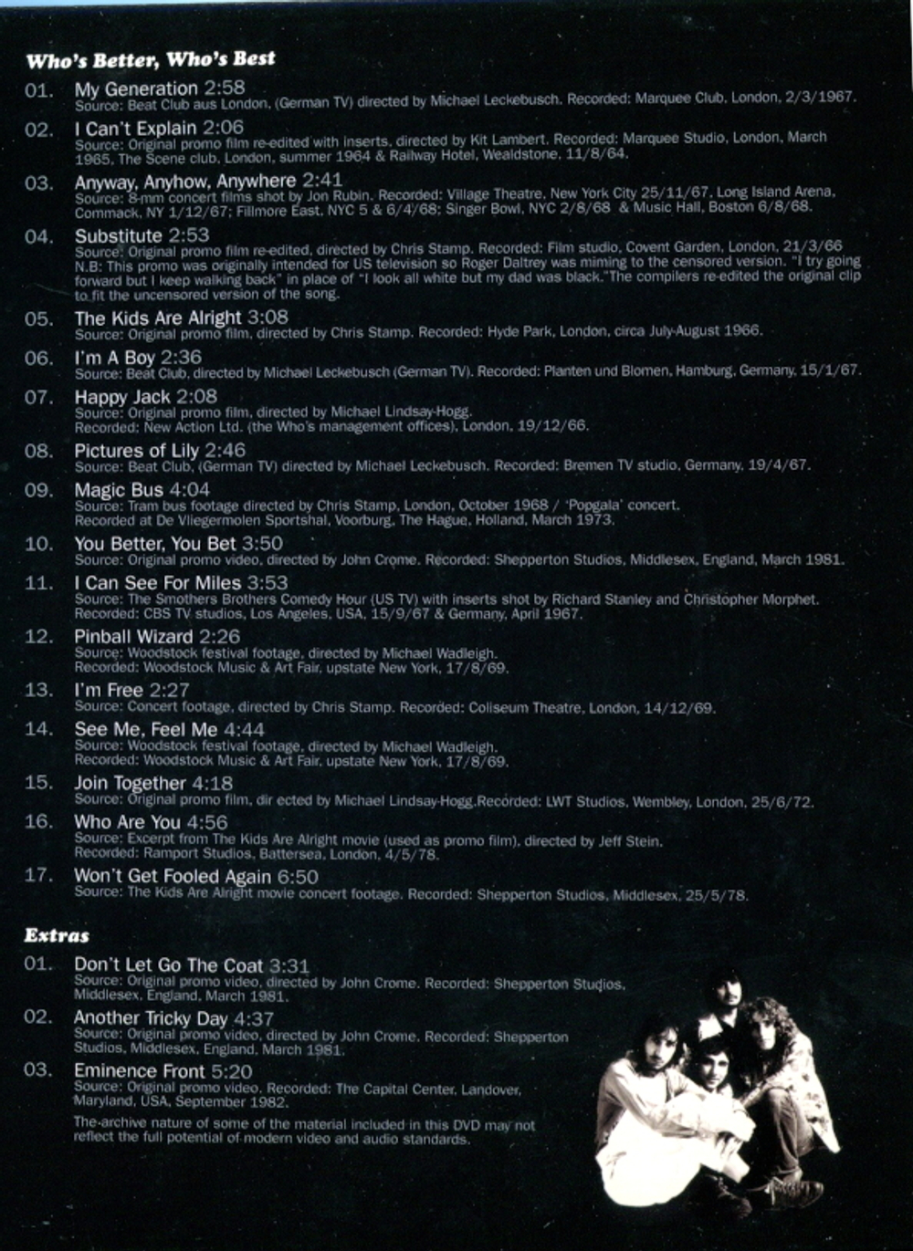 The Who / Who's Better, Who's Best (DVD)