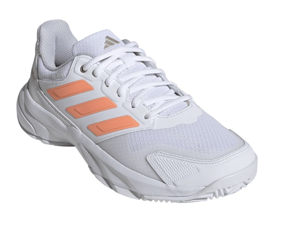 Женские теннисные кроссовки Adidas CourtJam Control 3 W - cloud white/beam orange/crystal white