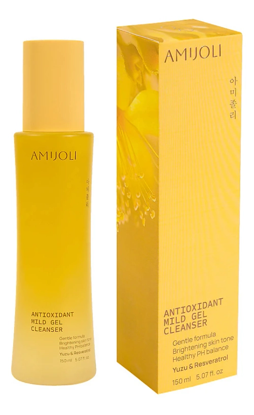 AMIJOLI Мягкий гель для умывания с экстрактом юдзу и ресвератролом-Antioxidant Mild Gel cleanser Yuzu&Resveratrol, 150мл