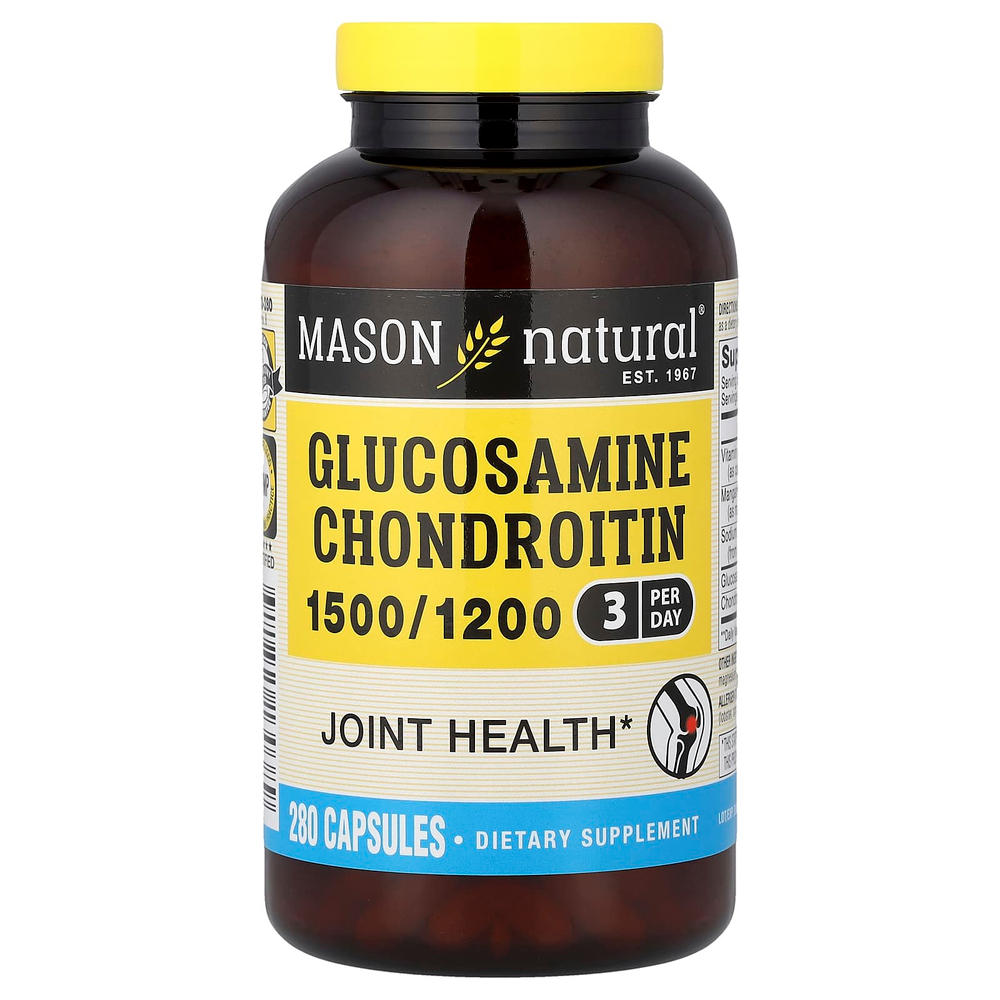 Mason Natural, Глюкозамин хондроитин, 280 капсул