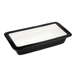 Гастроемкость 1/3 h65 мм фарфор 325*176*65 мм 4,5 л черная/белая P.L. Proff Cuisine