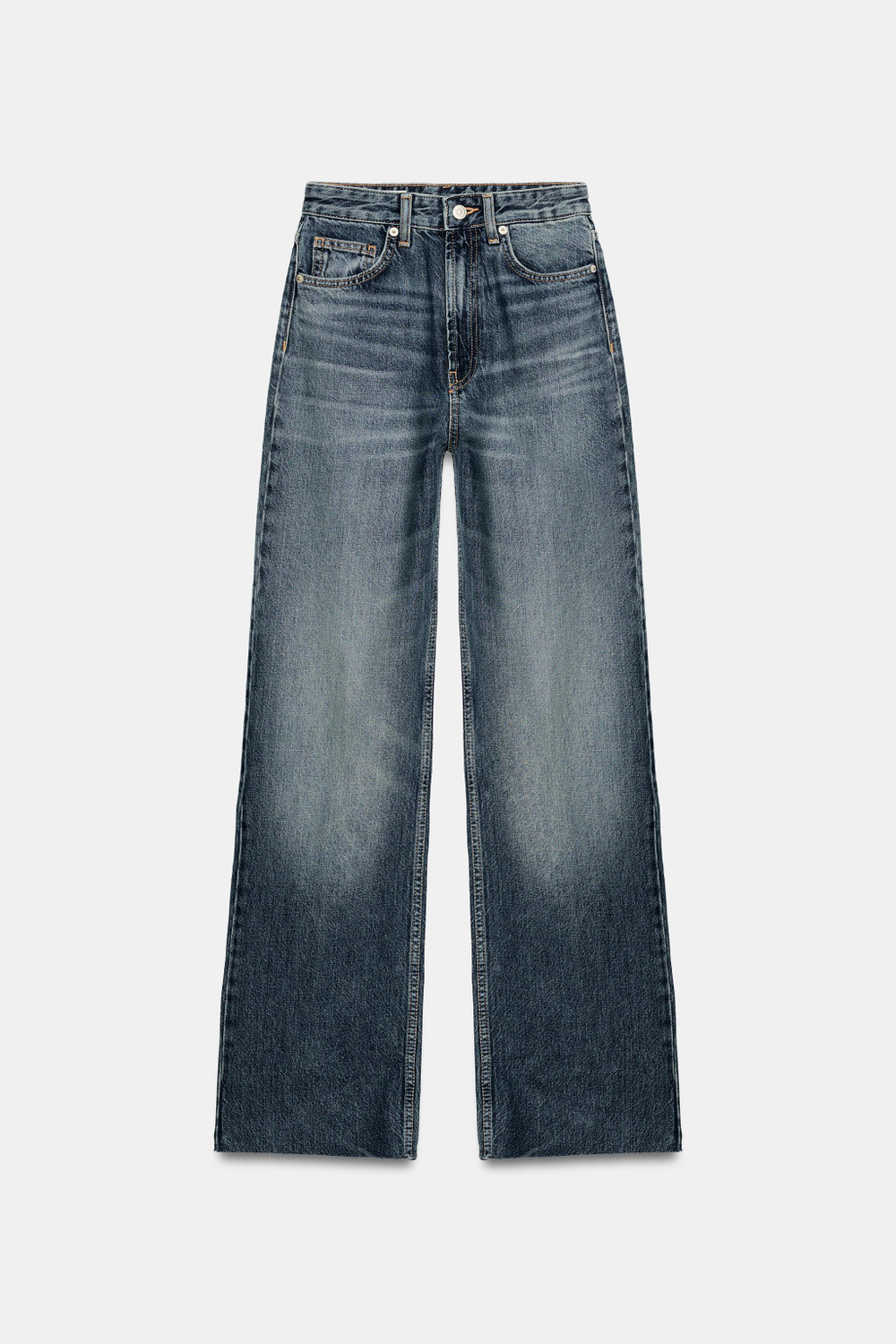 ДЖИНСЫ TRF WIDE-LEG С ВЫСОКОЙ ПОСАДКОЙ — ZARA