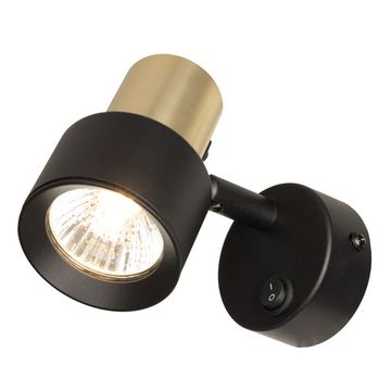 Спот поворотный с выключателем 1*GU10 CL505611 чёрный/золото Sat Citilux