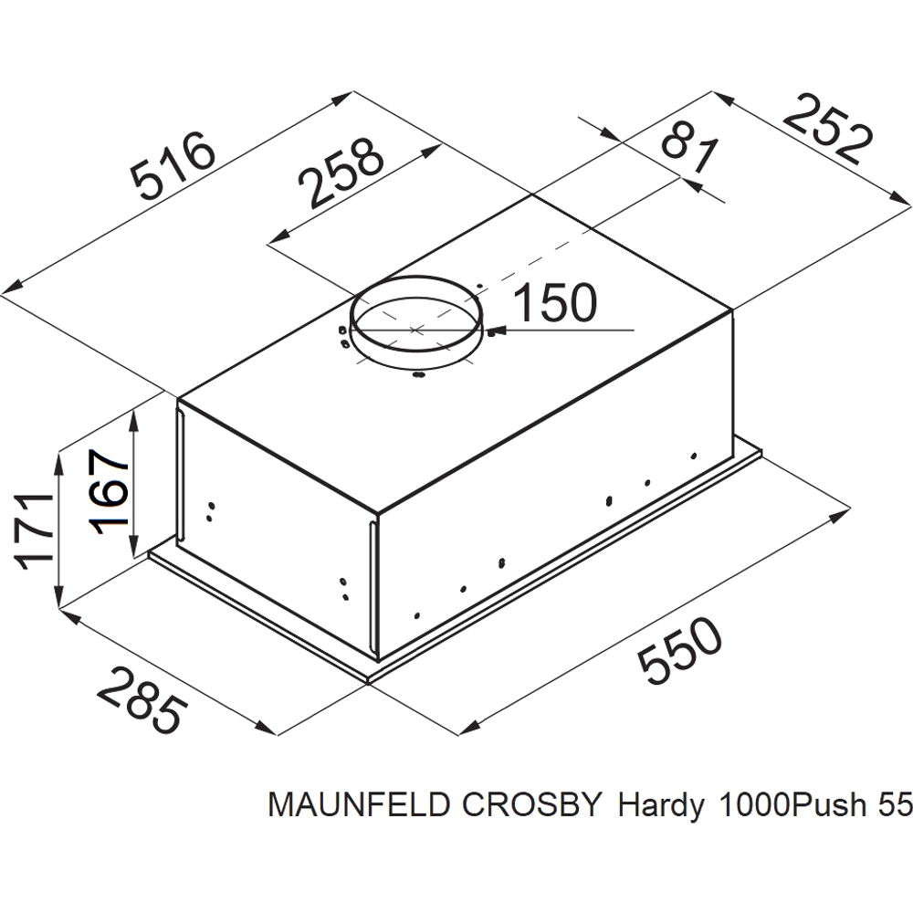 Maunfeld Crosby Hardy 1000Push Black