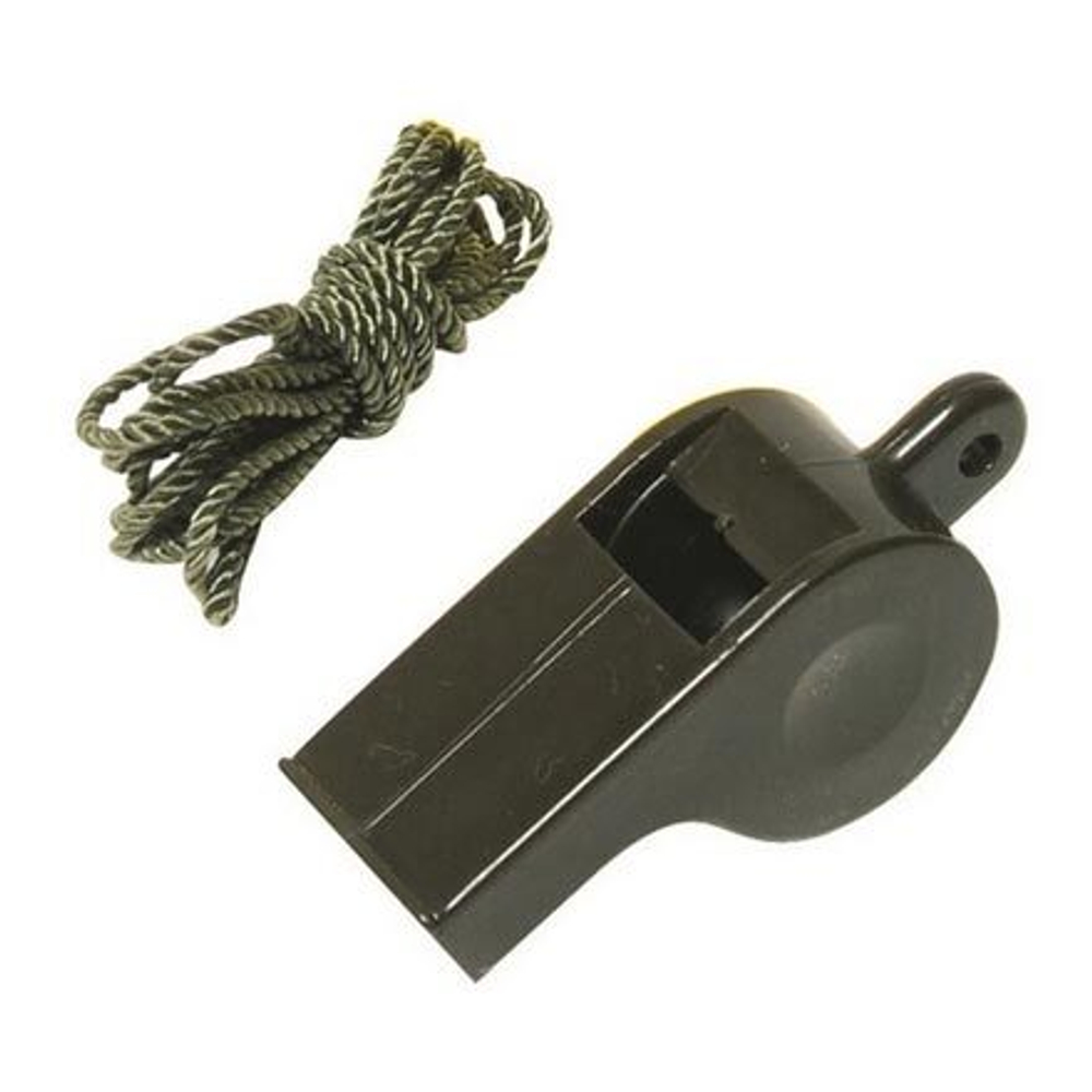 Свисток MIL-TEC® U.S. Plastic Whistle with cord OLIVE