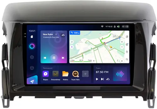 Магнитола для Mitsubishi Eclipse Cross (взамен 206х105мм ШГУ под козырьком) - Teyes CC3-2K QLed Android 10, Быстрая, SIM-слот, CarPlay