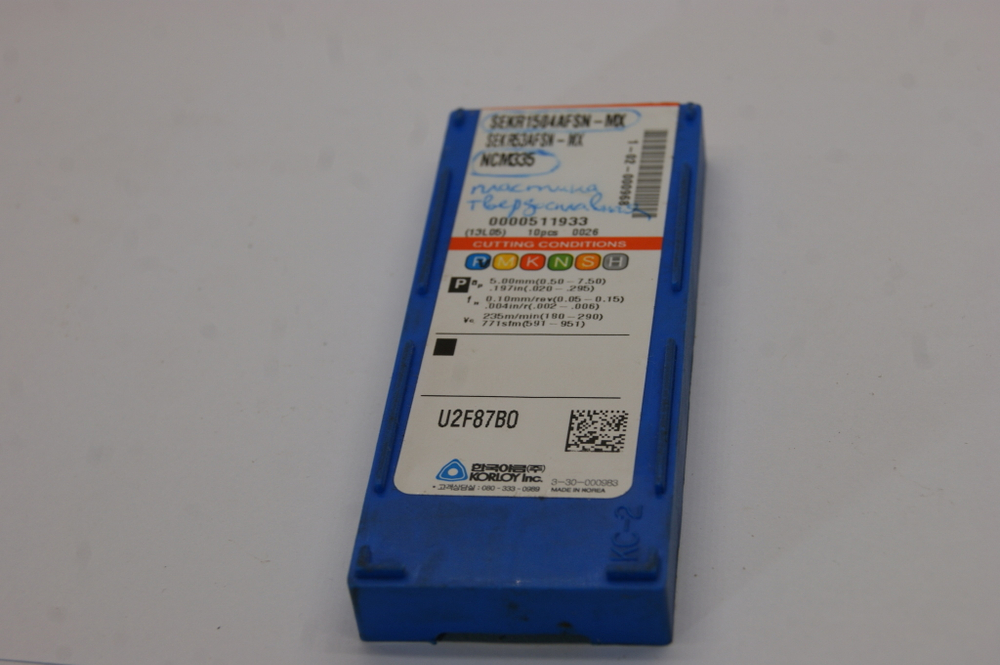 Твердосплавные пластины KORLOY SEKR1504AFSN-MX NCM335. Лот из 10 шт.