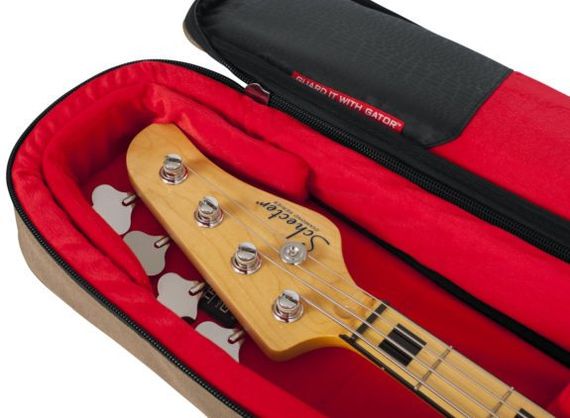 GATOR GT-BASS-TAN - усиленный нейлоновый чехол для бас-гитар, цвет бежевый
