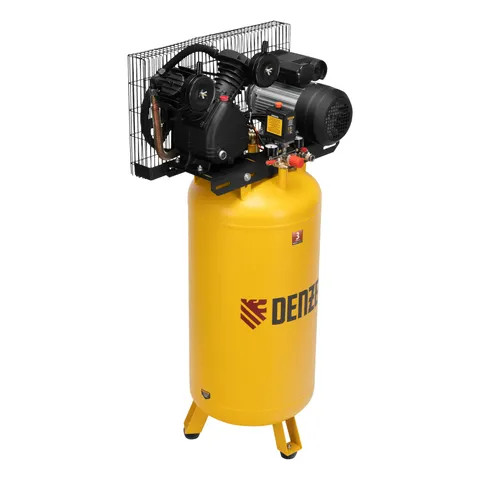 Компрессор воздушный BCV2200/100V, ременный привод , 2.3 кВт, 100 литров, 440 л/мин Denzel