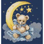 Набор для вышивания нитками Luca-S B1436, Вселенная плюшевого мишки 16х16см