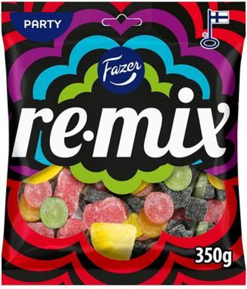 Fazer Конфеты жевательные Remix фруктовое ассорти 350 г (из Финляндии)