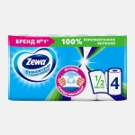 Бумажные полотенца Zewa 1/2 листа 4 рулона в ассортименте