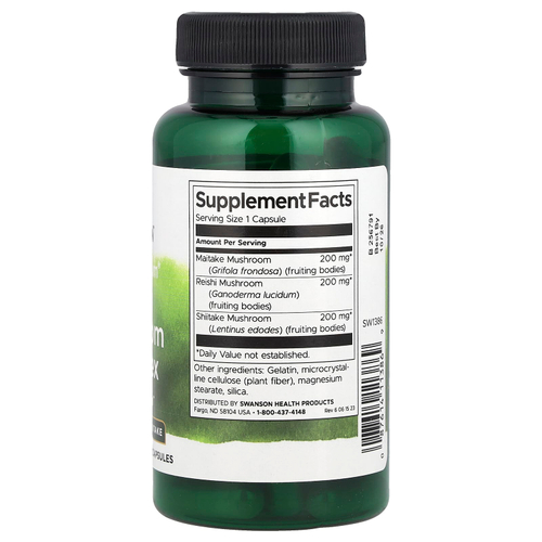 Swanson Vitamins, Full Spectrum® комплекс из трех грибов, 60 капсул