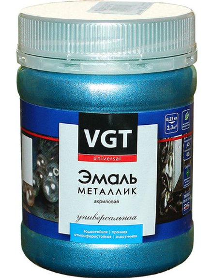 Эмаль ВД-АК-1179 универсальная "МЕТАЛЛИК""аквамарин"0,23кг,Россия
