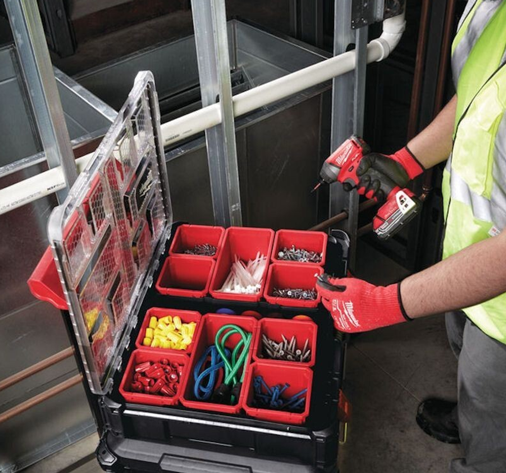 Новинка! Органайзер Milwaukee PACKOUT 10 емкостей для хранения 4932464082