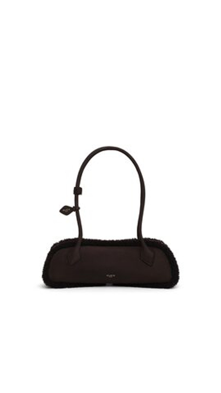 ALAÏA СУМКА LE TECKEL ИЗ НАТУРАЛЬНОЙ КОЖИ ЯГНЕНКА, КАШТАНОВЫЙ