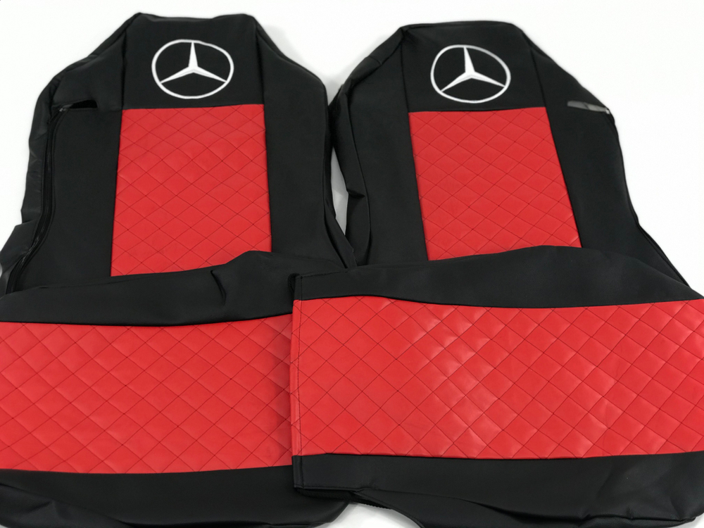 Чехлы кожаные стеганые вышивка MERCEDES MP2/MP3 2004-2013 г. MR41 Польша