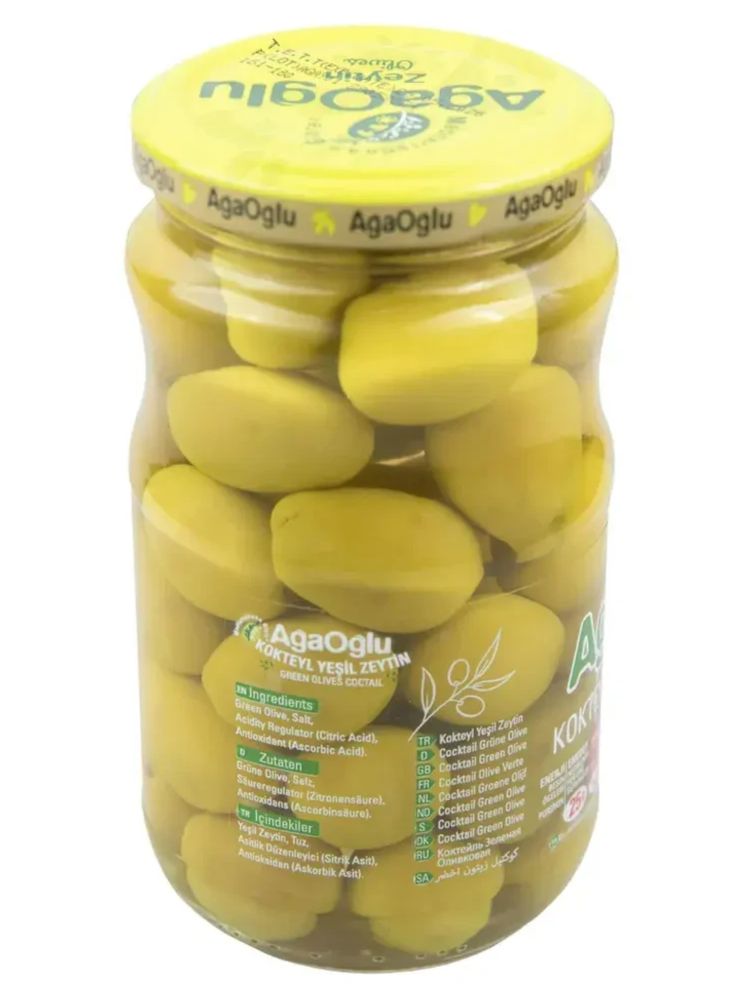 Оливки зеленые AgaOglu Kokteyl 3XL 370 г x 2 шт