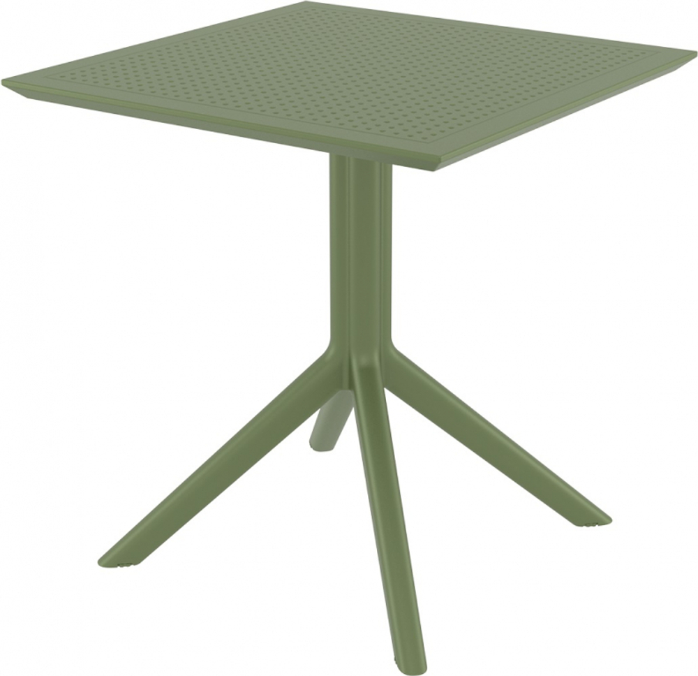 Стол пластиковый Siesta Contract Sky Table 70, оливковый