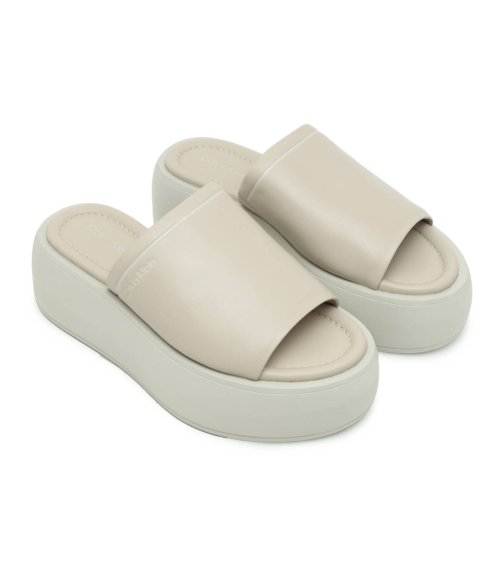 Кожаные flatform slide lth Calvin Klein - бежевый(HW0HW01943)