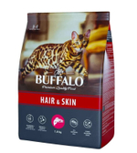 Mr.Buffalo 1.8кг Hair&Skin Сухой корм для взрослых кошек для шерсти и кожи Лосось