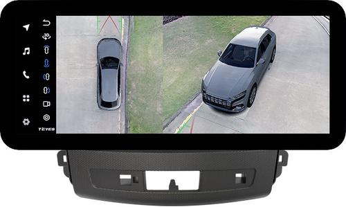 Магнитола для Mitsubishi Outlander XL, Peugeot 4007, Citroen C-Crosser (без Rockford, рамка перфорированная) - Teyes LUX ONE 360 монитор 12.3" 2K QLED на Android 10, Быстрая, CarPlay, 4G SIM-слот, 4 камеры в комплекте
