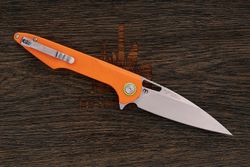 Нож складной Artisan 1821P-OEF Archaeo, клинок 98мм, сталь D2, рукоять G10 оранжевый