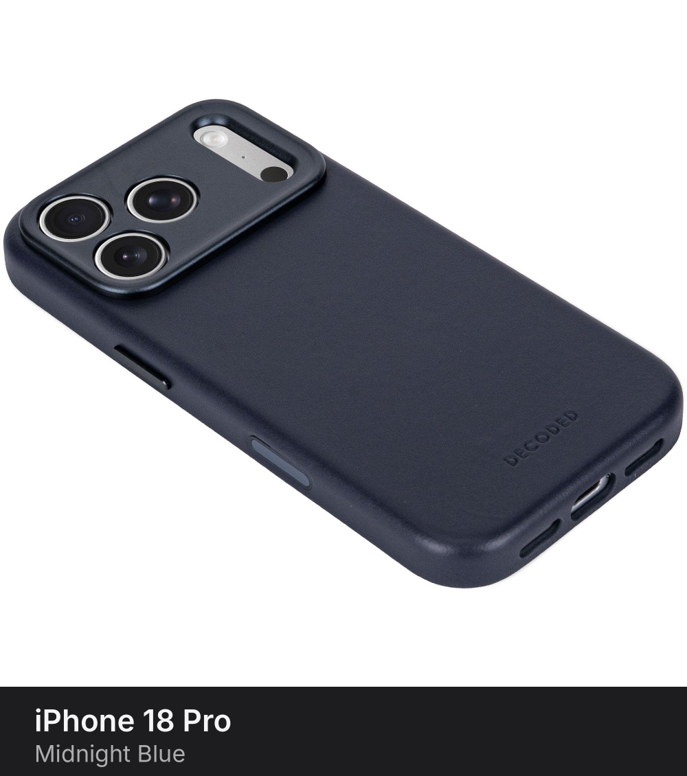 Чехол Decoded Leather Case для iPhone 18 Pro / 17 Pro Midnight Blue