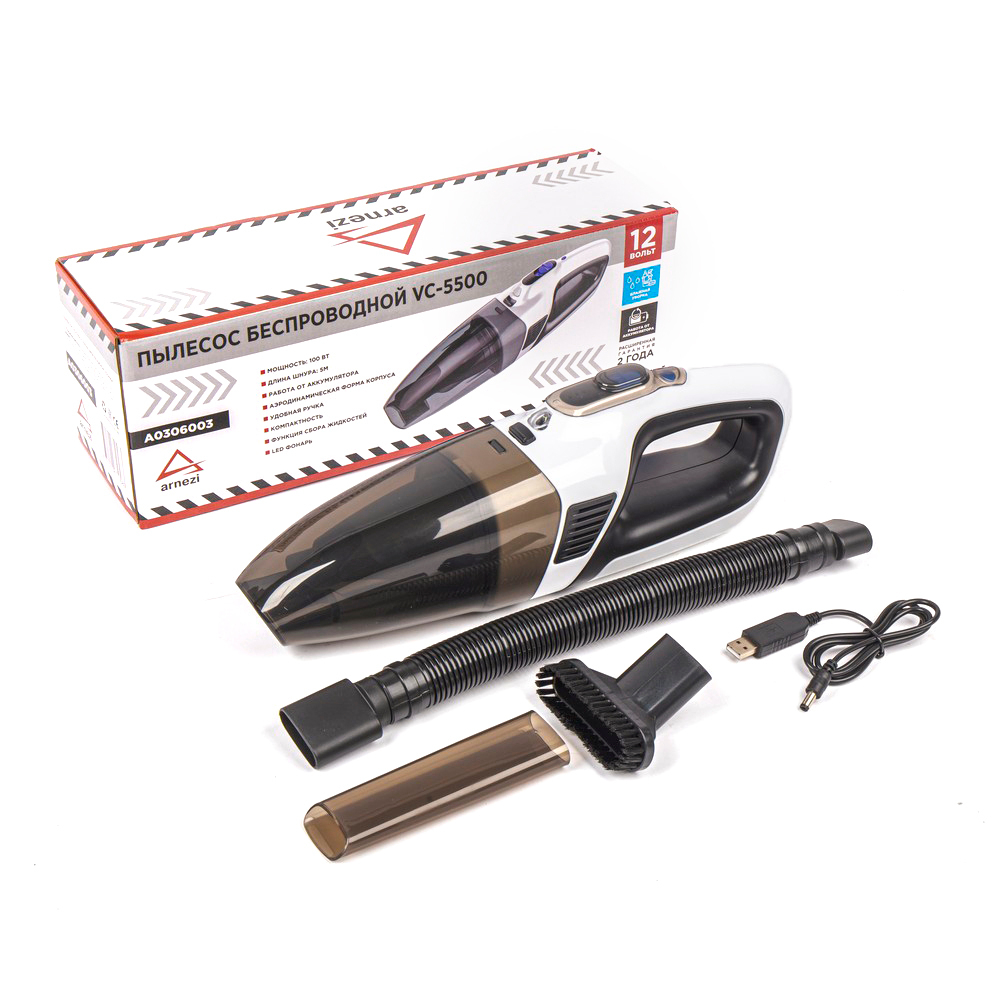 Пылесос автомобильный VC-5500 аккумуляторный (6000mAH) ARNEZI A0306003