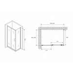 Душевой уголок Abber Schwarzer Diamant 100x100 AG30100B5-S100B5 профиль Черный стекло прозрачное