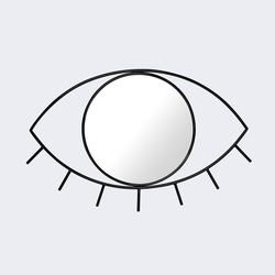 Зеркало настенное cyclops среднее черное