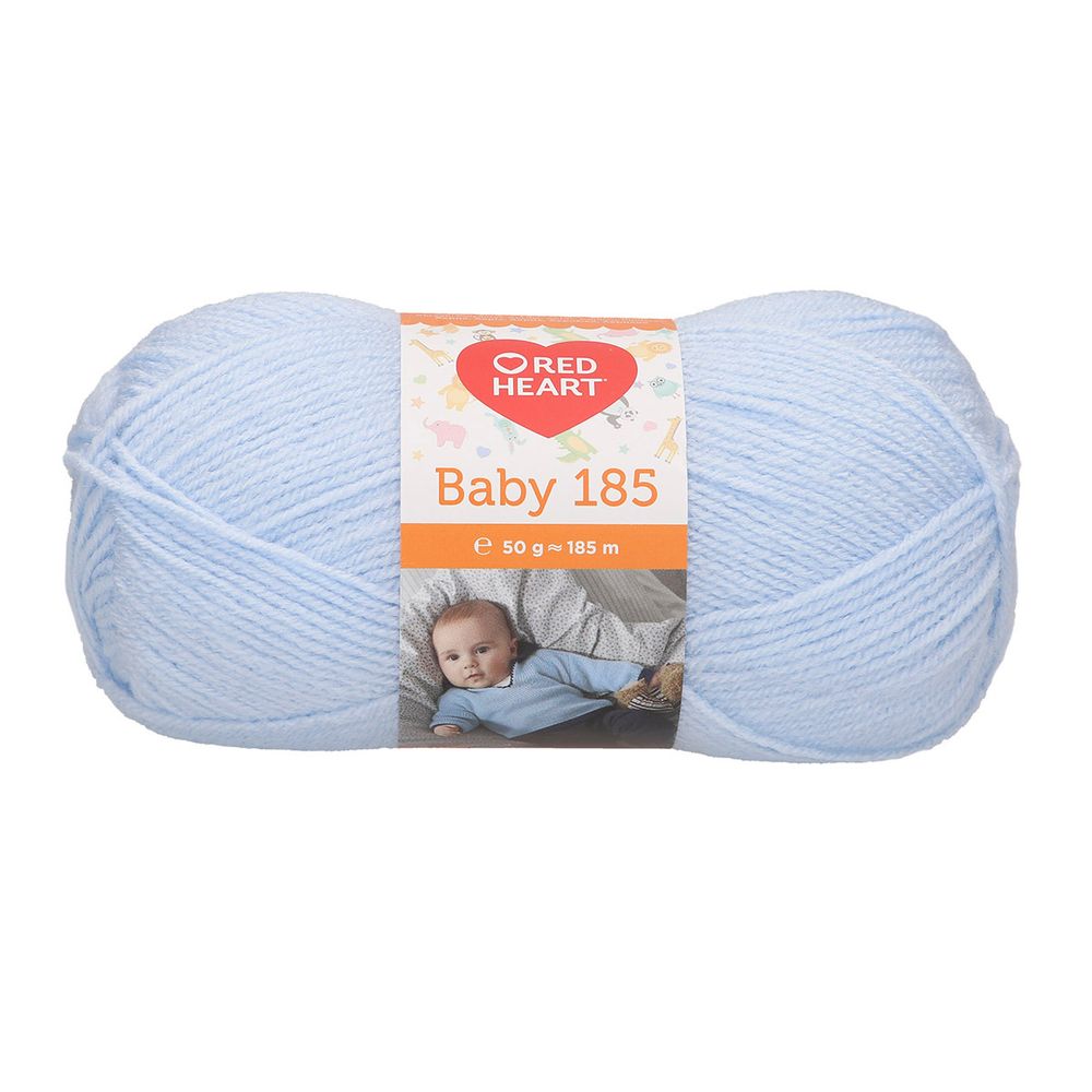 Пряжа Red Heart (Рэд Харт) Baby 185 / уп.10 мот. по 50 г, 185м, 1055 голубой