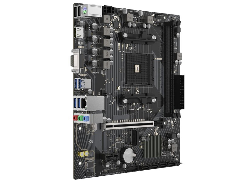Материнская плата Sapphire A520M-E, Socket AM4, AMD A520, mATX, RTL [52119-04-40G]