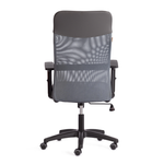 Practic (Tetchair) Кресло офисное (ткань/кожзам серый/металлик)