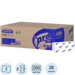 Полотенца бумажные Protissue Z-слож 1сл 200л/пач 28пач/кор_С446