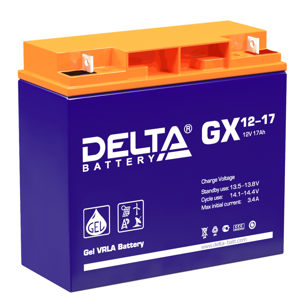 Аккумулятор DELTA GX 12-17 - GEL ( 12В / 17Ач ) Аккумулятор DELTA GX 12-17 - GEL ( 12В / 17Ач )