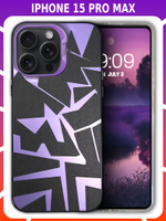 Дизайнерский чехол из пластика для IPHONE 15 PRO MAX с усиленной защитой камеры и глянцем