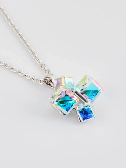Подвеска-ромб Мираж с кубиками-хамелеонами Swarovski