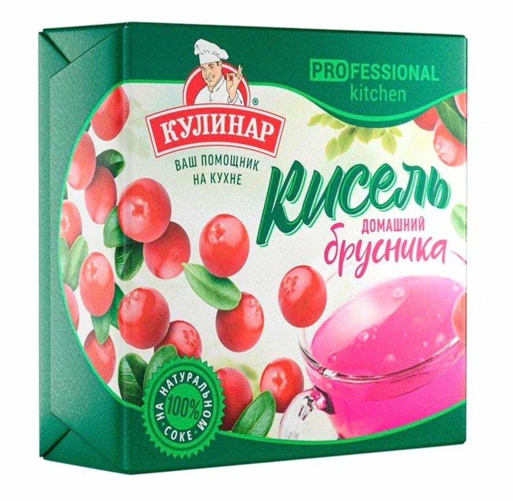 Кисель КУЛИНАР брусника брикет 220*16